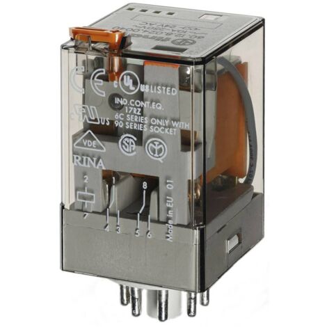 Finder 60.12.8.024.0040 Relais enfichable 24 V/AC 10 A 2 inverseurs (RT) 1 pc(s)