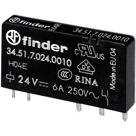 Finder 34.51.7.005.0010 Relais pour circuits imprimés 5 V/DC 6 A 1 inverseur (RT) 1 pc(s) S75632