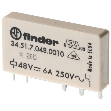 Finder 34.51.7.060.0010 Relais pour circuits imprimés 60 V/DC 6 A 1 inverseur (RT) 1 pc(s) S75074