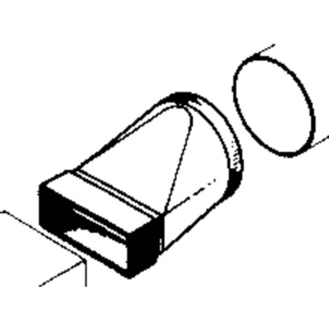 Wallair 20200115 Système de ventilation pour conduites plates 100 pièce de jonction 110/100 (1/2)