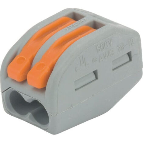 Boîte de 50 bornes WAGO 222 2x4mm² à leviers souple et rigide – 32A, 400V, connexion rapide, pour applications électriques professionnelles