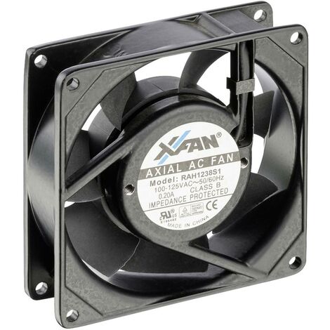 X-Fan RAH1238S1 Ventilateur axial 230 V/AC 163 m³/h (L x l x H) 120 x 120 x 38 mm - noir