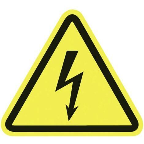 Etiquette d'avertissement Attnetion à la tension électrique Plastique 100 pc(s) R042741 (1/3)