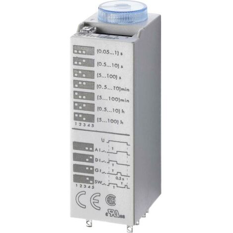 Finder Relais temporisé Tension de fonctionnement: 24 V/AC, 24 V/DC 85.02.0.024.0000 2 inverseurs (RT) 10 A 400 V/AC mu