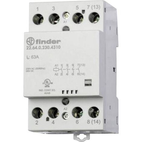 Finder 22.64.0.230.4310 Contacteur 4 NO (T) 230 V/DC, 230 V/AC 63 A 1 pc(s) S33057 (1/2)