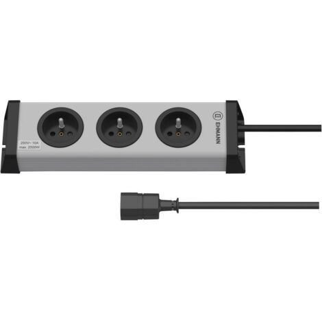 Multiprise pour appareils frigorifiques 200X02032308 – 3 prises type E – Câble 1,5 m avec connecteur IEC320 – Protection renforcée – Ehmann (1/2)