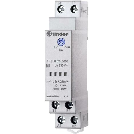 Finder Interrupteur crépusculaire 1 pc(s) 11.31.0.024.0000 Tension de fonctionnement:12 V, 24 V Sensibilité à la lumièr (1/2)