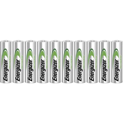 Energizer – Lot de 10 piles rechargeables LR6 (AA) NiMH 2000 mAh 1.2 V – Performance préchargée pour appareils fréquents - E300626800