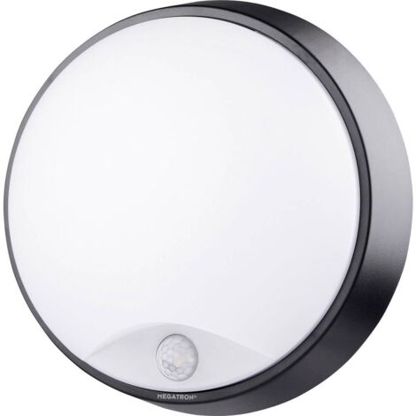 Applique murale extérieure LED 10 W MT69040 – Détecteur de mouvement 8 m – Flux lumineux 700 lm – IP54 – Design moderne noir – Megatron - S046911