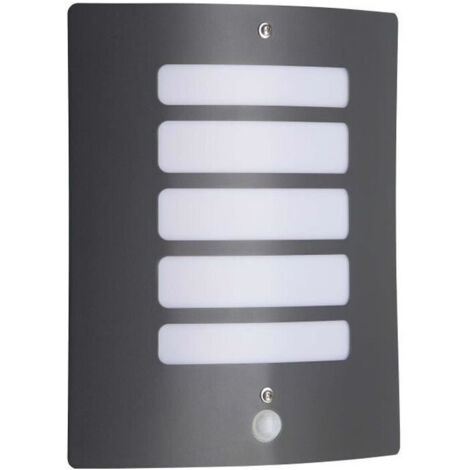 Brilliant – Applique extérieure anthracite avec détecteur de mouvement – Indice de protection IP44 – Angle de détection 120° – Dimensions 29x23x9 cm