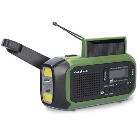 Radio durgence conception portable dab - fm alimentation de la batterie handvv solar alited usb reveil vert noir 8854028 (1/5)