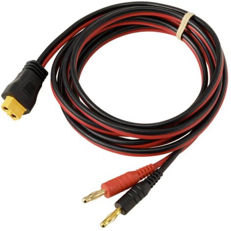 Fiche Banane 4mm Lot 2 Câbles Adaptateur XT60 Femelle Vers Banane 4mm - 12 AWG 30cm OliRC