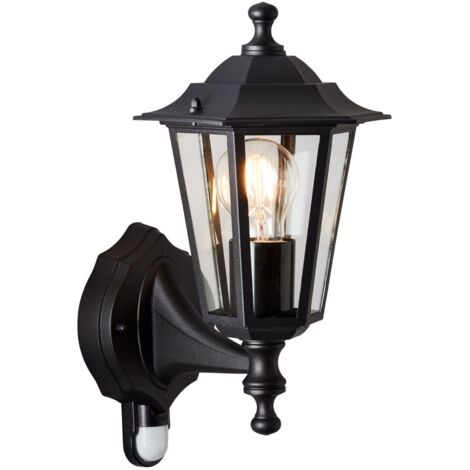 BRILLIANT lampe, applique murale d'extérieur Carleen détecteur de mouvement noir, 1x A60, E27, 60W, classe de protection IP: 23 - étanche à la pluie (1/5)
