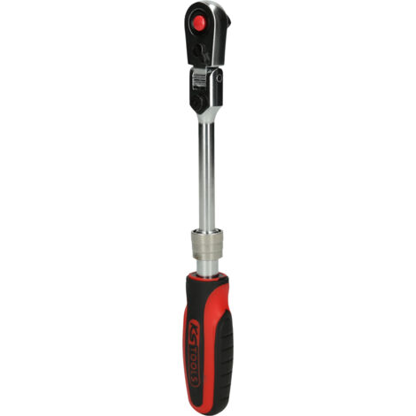 KS Tools - Cliquet téléscopique réversible 1/4'' à tête articulée, 72 dents - 914.1420