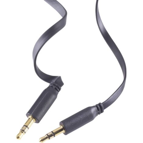 Câble jack 3,5 mm Speaka Professional SuperFlat, noir, 0,5 m SpeaKa Professional SP-7870108 [1x Jack mâle 3.5 mm - 1x J (1/5)