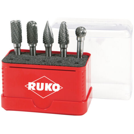 RUKO 116004 Fraise sur tige Carbure de tungstène 10 mm Diamètre de tige 6 mm 5 pièces (1/5)