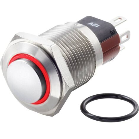 TRU COMPONENTS GQ16F-10/J/S Pulsante antivandalo 48 V/DC 2 A 1x Off / (On) Momentaneo 1 pz
