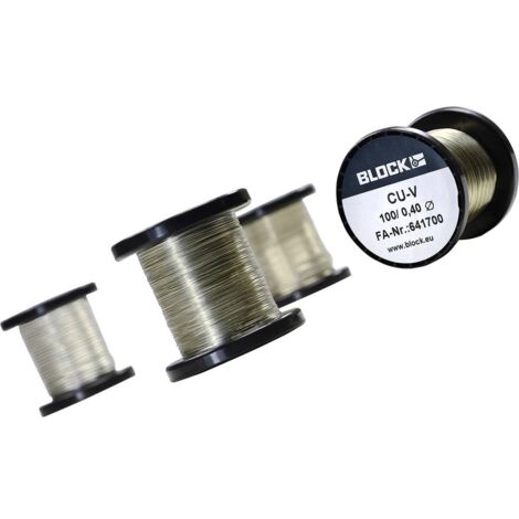 BLOCK Fil de cuivre Ø extérieur (sans vernis isolant): 0.20 mm 260 m 0.10 kg (1/2)