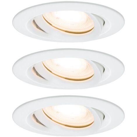 Paulmann Spot encastrable pour salle de bains jeu de 3 21 W blanc mat