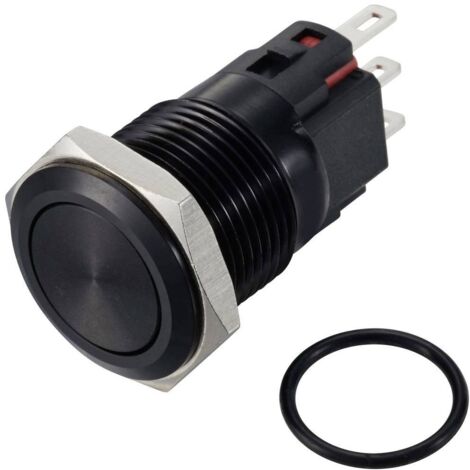 TRU COMPONENTS TC-12647496 Bouton-poussoir 250 V/AC 3 A 1 x Off/(On) IP65 à rappel Aluminium, anodisé 1 pc(s) (1/2)
