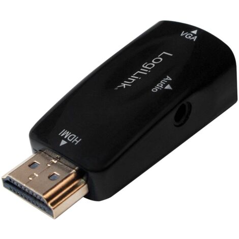 LogiLink CV0107 Adaptateur [1x HDMI mâle - 1x VGA femelle] noir (1/3)