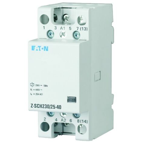 Eaton Z-SCH230/25-04 Contacteur d'installation Tension nominale: 230 V, 240 V Courant de commutation (max.): 25 A 4 NF (1/4)