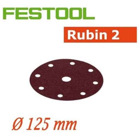 Festool – Disque à lamelles 499103 125 mm grain 80 – Lot de 10 – Pour ponçage bois dur – Abrasif rubis haute performance