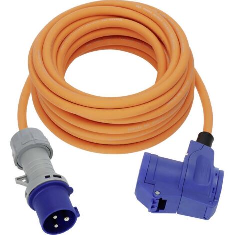 Brennenstuhl 1167650310 alimentation Rallonge CEE de camping bleu, noir, gris, orange 10 m H07RN-F 3G 2,5 mm²