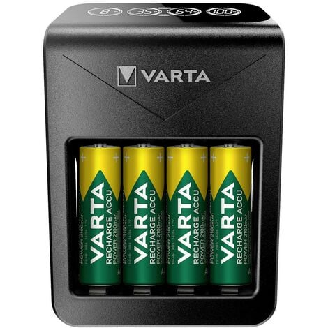 Chargeur de piles rondes Varta LCD Plug Charger+ 4x 56706 avec accus NiMH  LR03 (AAA), LR6 (