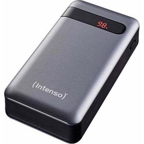 Batterie externe 20000 mAh – Charge rapide Quick Charge 3.0 – USB-C 2A – Design compact anthracite pour déplacements fréquents – Intenso - PD20000