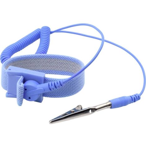 Bracelet antistatique (ESD) Quadrios bleu Pression mâle 10 mm (1/8)