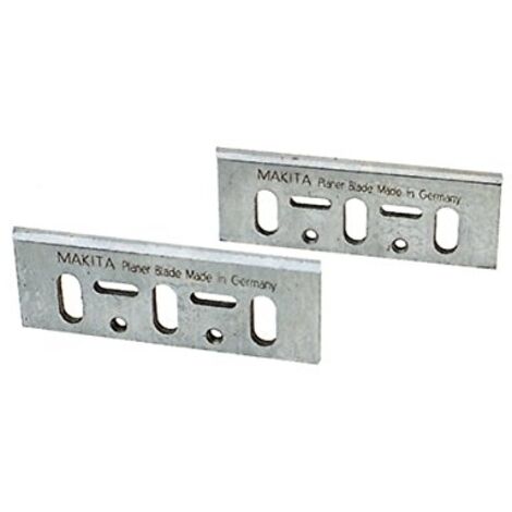 Makita – Jeu de 2 fers réaffûtables 82 mm – Acier rapide HSS – Pour rabotage bois et plastiques souples – D-16346