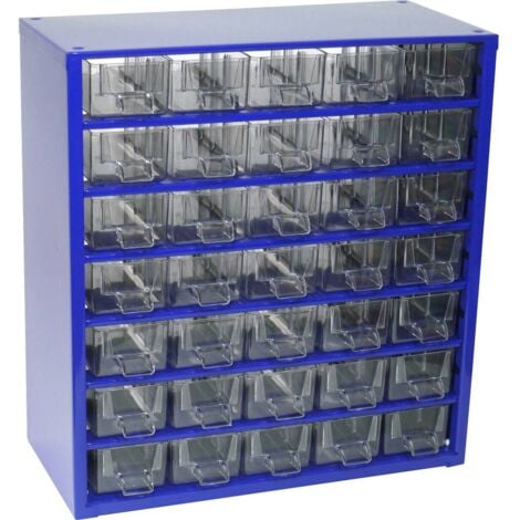 Boîte de rangement en plastique Viso, 11 compartiments amovibles - Ranges  outils, casiers à vis