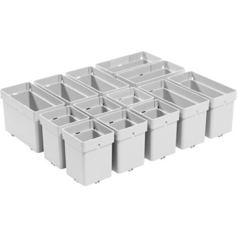 Festool – Boîtes d'insertion 50 x 50 mm et 50 x 100 mm – Lot de 13 casiers pour rangement efficace – Compatible Sortainer³ et Systainer³ Combi - 68-Set