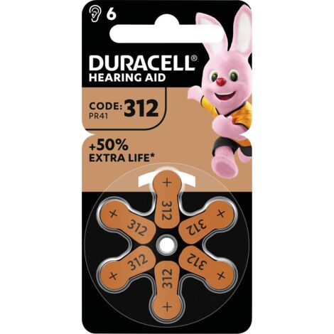 Duracell Pile pour appareil auditif ZA 312 1.45 V 1 pc(s) 160 mAh zinc-air W996273