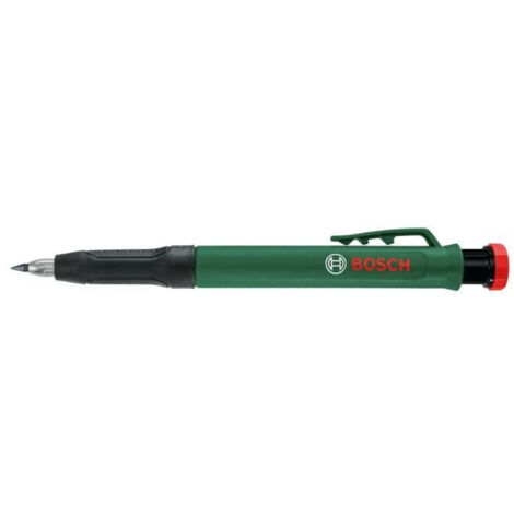 Bosch – Marqueur de trou profond 1600A032V2 – Mine graphite pour marquage précis – Boîtier robuste en acier inoxydable – Pour bois, pierre et papier (1/3)