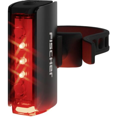 FISCHER FAHRRAD Feu arrière de vélo PLUS TWIN STOP LED noir (1/5)