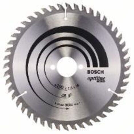 Lame de scie circulaire Optiline Wood Ø 30mm 190x30x2,6mm 48D - BOSCH