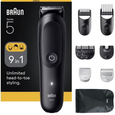 Braun Braun Series 5 All-In-One Style Kit AIO5 Tondeuse à barbe, Tondeuse à cheveux, Tondeuse corps noir