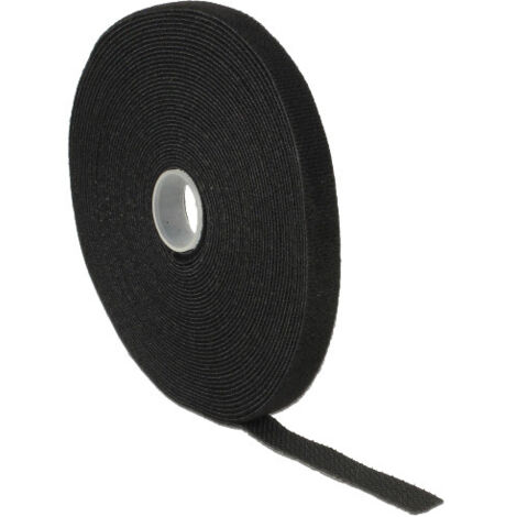 Delock 18712 Bande auto-agrippante pour grouper partie velours et partie agrippante (L x l) 10 m x 13 mm noir 1 pc(s) (1/2)