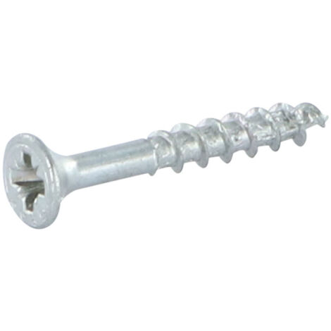Vis à bois aggloméré tête fraisée empreinte pozidriv acier zingué blanc partiellement filetées Wirox, Ø 5 mm, longueur 80 mm, bo - SPAX