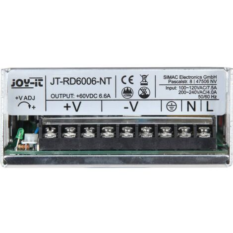 Alimentation industrielle à tension fixe Joy-it 60 V/DC (max.) 6.6 A (max.) 400 W (1/4)