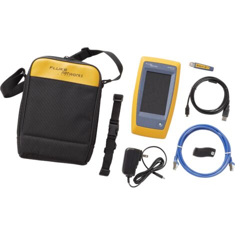 Fluke Networks LIQ-DUO-H6-EU Testeur de câble, réseau et WiFi Adapté pour (spécifications réseau (CAT)): CAT 4, CAT 5, CAT 5e, CAT 6, CAT 6a, WiF Y643003