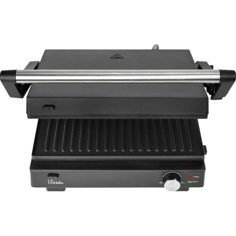 BiKitchen grill 200 électrique Grill à contact voyant lumineux, rabattable, réglage de la température en continu noir (1/4)
