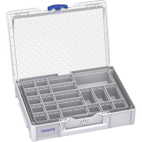 Caisse de transport Systainer III M89 83500001 – plastique ABS – dimensions 396 x 296 x 89 mm – 22 compartiments pour rangement – Tanos
