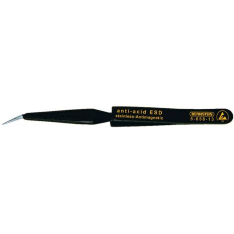 BERNSTEIN Tools for Electronics 5-058-13 Pince brucelle CMS 31b SA pointue, courbée 120 mm (1/2)
