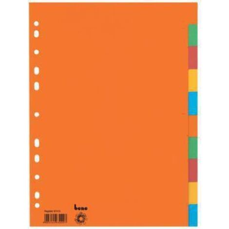 Bene 97410 Répertoire DIN A4 blanc Carton recyclé multicolore 10 onglets 97410 (1/2)