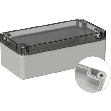 TRU COMPONENTS TC-9065476 Boîtier d'extérieur 160 x 80 x 55 Polycarbonate gris clair (RAL 7035) 1 pc(s) (1/3)