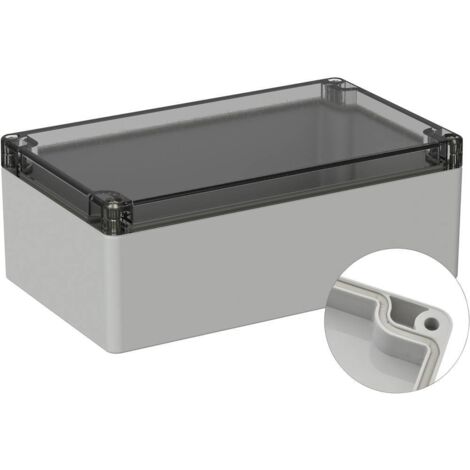 TRU COMPONENTS TC-9065484 Boîtier d'extérieur 200 x 120 x 75 Polycarbonate gris clair (RAL 7035) 1 pc(s) (1/3)