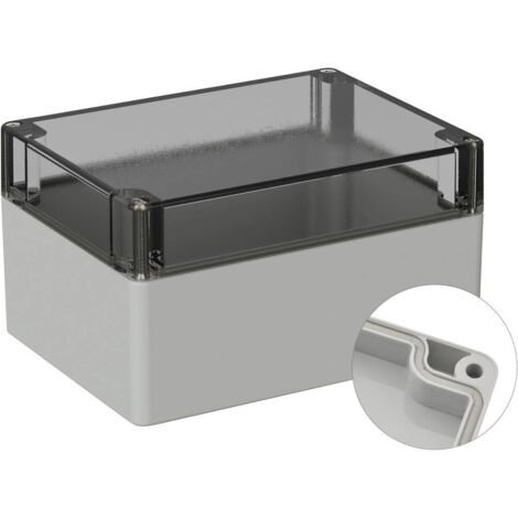 TRU COMPONENTS TC-9065536 Boîtier d'extérieur 160 x 120 x 90 Polycarbonate gris clair (RAL 7035) 1 pc(s) (1/3)